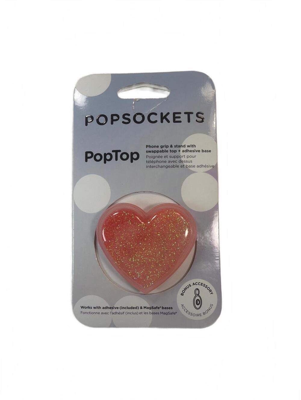 PopSockets Squishy Tidepool Heart Pink PopTop Swappable Phone Grip and Stand NEW